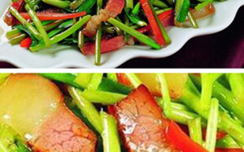 舌尖上的江西美食——藜蒿炒腊肉