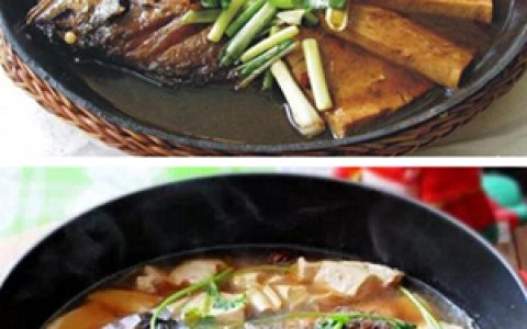 东北家常菜——铁锅鱼头炖豆腐 铁锅鱼头炖豆腐：东北家常美味